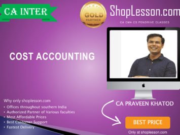 CA Intermediate Cost Accounting By CA Praveen Khatod For Nov 2020 Onwards Video Lecture + Study Material