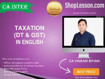 CA Intermediate Taxation (DT + GST In English Regular Course By CA Vikram Biyani For Nov 2020 Onwards Video Lecture + Study Material