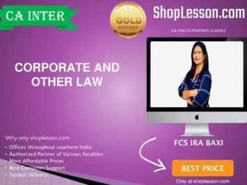 CA Intermediate Corporate and Other Law Regular Course By FCS Ira Baxi For Nov 2020 Onwards Video Lecture + Study Material