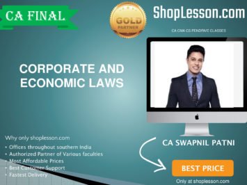 CA Final New Syllabus Corporate And Economic Laws Regular Course By CA Swapnil Patni For May 2020 & Nov 2020 Video Lecture + Study Material